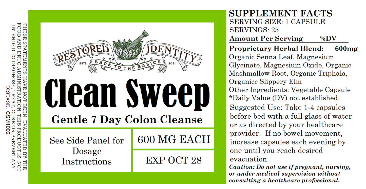 7 Day Clean Sweep Colon Cleanse
