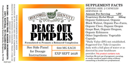 peace out pimples supplement